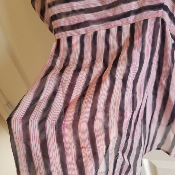 Theory silk striped blouse - Picture 3 of 5